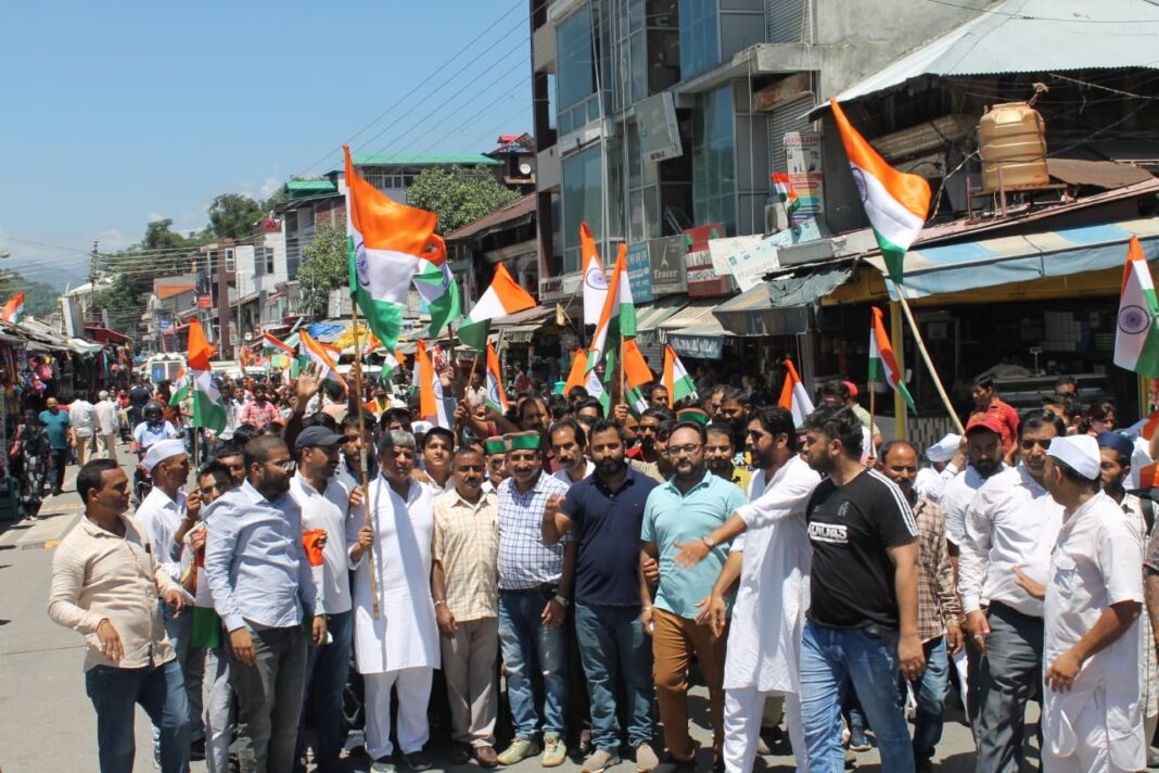 कांग्रेस ने chamba में गौरव यात्रा निकाली